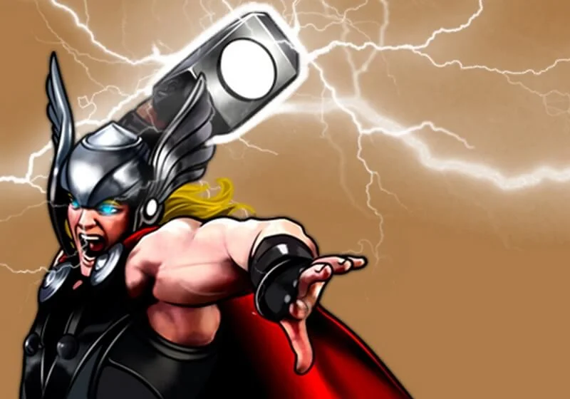 Slide Thor illustration réalisée par Sofiane Chabane